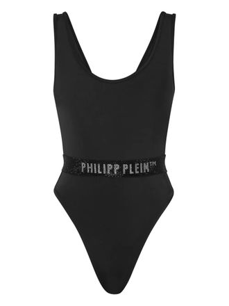 Philipp Plein Tweekleurig badpak - Zwart