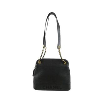 Chanel Pre-owned Vintage Schoudertas - Dames - Pre-owned - Zwart - Maat: ONE Size Leer