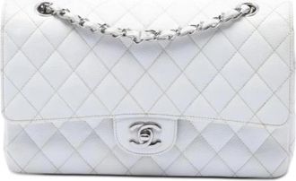 Chanel Pre-owned Classic Flap Shoulder Bag - Dames - Vintage Schoudertas - Wit - ONE Size - Leer - Vintage