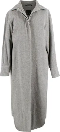 Bevza Grey Longline Wool Coat Size S