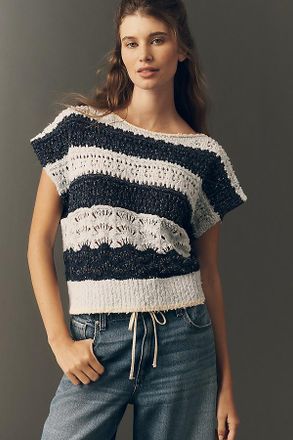 Pilcro Open Stitch Muscle Sweater