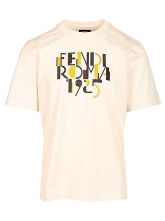 Fendi With Fendi Roma 1925 T-Shirt Bianco-Uomo