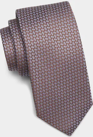 Canali Men & apos;s Geometric Woven Silk Tie
