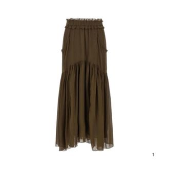 Isabel Marant Maxi Skirts, female, Green, M, Floral Bohemian Chic Skirt