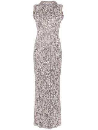 Acne Studios Gebreide maxi-jurk verfraaid met pailletten - Grijs