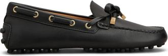 Tod's Gommino 22 Lacc. Tubolare Term. Met - Dames - Loafers - Zwart - 36 EU - Leer - Schoenen