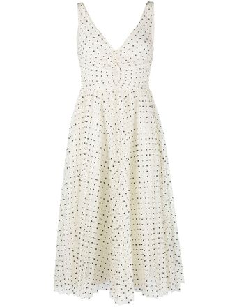 Red Valentino Abito svasato a pois - Toni neutri