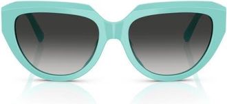 Tiffany & Co. 55mm Gradient Pillow Sunglasses in Tiffany Blue/grey Gradient at Nordstrom