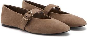 Mango Mary Jane Ballet Flat in Sand at Nordstrom, Size 7.5Us