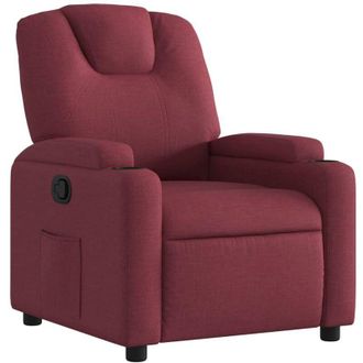 vidaXL Sill&oacute;n Reclinable De Tela Rojo Tinto Vidaxl