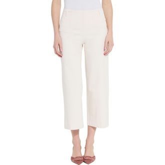 Lyss&eacute; Layton Pull-On High Waist Crop Wide Leg Knit Jeans in Barely Pink at Nordstrom, Size X-Small