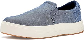 Keds Park Slip-On Womens Shoes Blue Chambray : 9.5 B - Medium