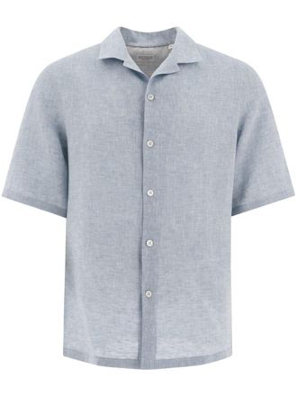 Brunello Cucinelli Camicia in lino - Blu
