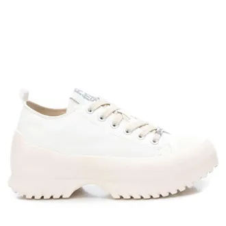 Refresh XTI Womens Canvas Platform Sneakers White