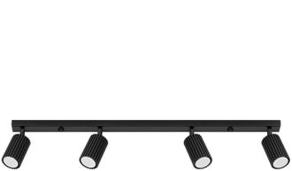 Sollux Lighting Design Deckenlampe Karbon 4-Flammig (linear), Schwarz Archiviert