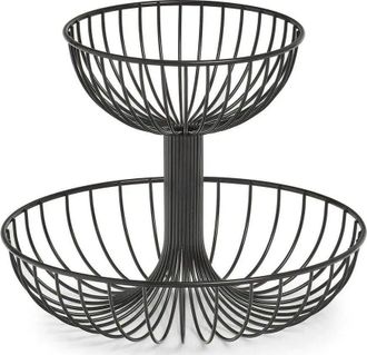 ZELLER Estanter&iacute;a De Metal Negra Minimalista 32 Cm