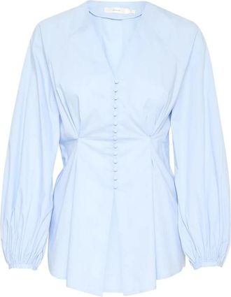 Inwear Helveiw Blouse - Dames - Blouses - Blauw - M - Katoen - Overhemden