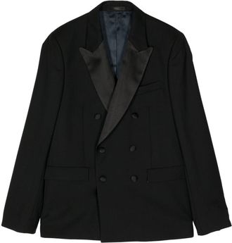 Paul Smith double-breasted blazer - men - Cupro/Wool/Mohair - 42 - Black