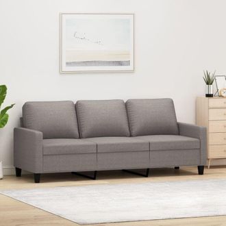 vidaXL Sof&aacute; De 3 Plazas De Tela Gris Taupe 180 Cm Vidaxl