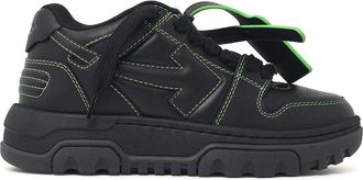 Off-white Ooo Chunky Black Leather Blend Sneakers