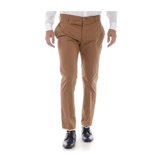 Daniele Alessandrini Chinos, male, Brown, Size: 2XL Pantalone Bottiglia Sbiego