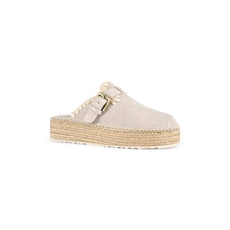 Mou Jute Clog Plain - Dames - Slip ons - Grijs - 38 EU - Jute - Schoenen