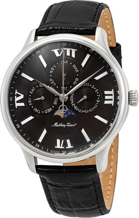 Mathey-Tissot Edmond Moon Phase Black Dial Mens Watch H1886RAN