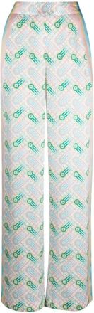 Casablanca Wide Broeken - Dames - Wijde Broeken - Veelkleurig - 2XS - Satijn - Broeken
