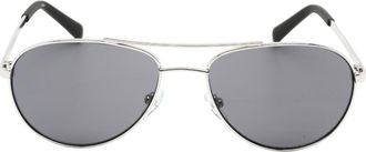 Calvin Klein zwarte lens zilveren zonnebril