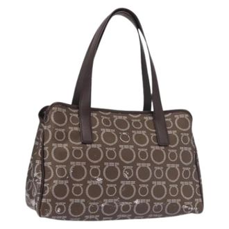 Ferragamo Pre-owned Plastic handbags - Dames - Vintage Handtas - Bruin - ONE Size - Vintage