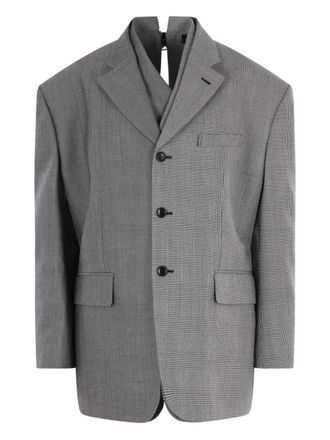 Comme Des Gar&ccedil;ons single-breasted blazer - Black