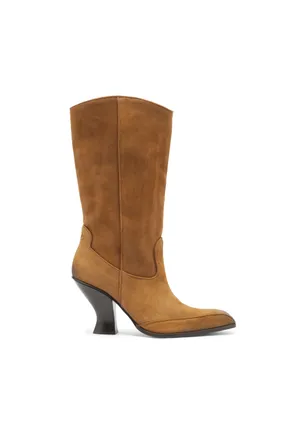 Diesel D-Luffy - Knee-high boots in suede - Boots - Woman - Brown