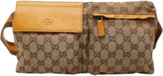 Gucci Pre-owned Belt Bags, female, Brown, Size: ONE SIZE Pre-owned GG Canvas Fanny pack