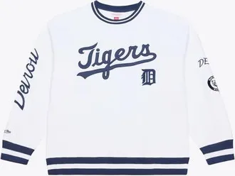 Mitchell & Ness Mens Mitchell & Ness White Detroit Tigers Arctic Fleece Sweatshirt at Nordstrom, Size Xx-Large