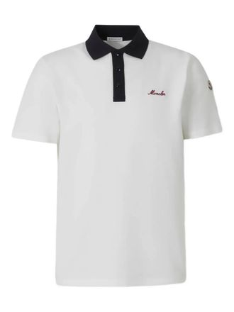 Moncler logo-embroidery T-shirt - Bianco