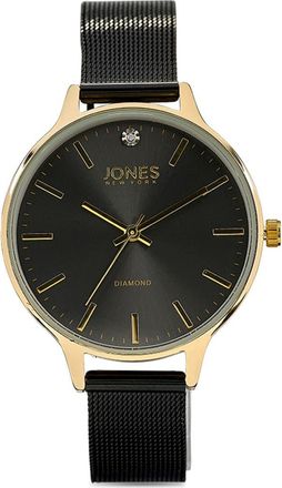 Jones New York Diamond Mesh Strap Watch, 36mm in Black at Nordstrom Rack