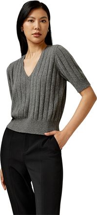 LilySilk V-Neck Cashmere T-shirt for Women