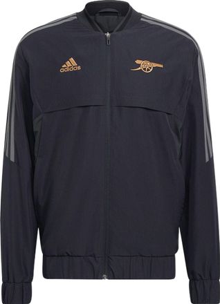 adidas Mens adidas Shoulder Classic Design Logo Embroidered Zipper Sports Jacket Black HA5264