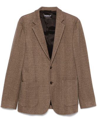 Dondup Blazer met visgraatpatroon - Bruin