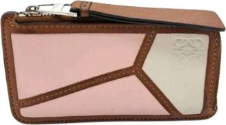 Loewe Pre-owned Leren Portemonnee - Dames - Vintage Accessoires - Roze - ONE Size - Leer - Vintage