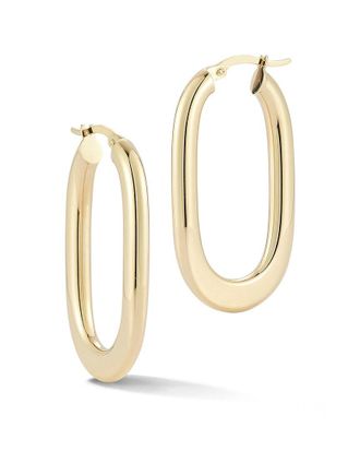 Ember Fine Jewelry 14K Bold Square Oval Hoop Earrings