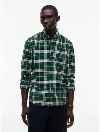 Tommy Hilfiger Mens Regular Fit Tartan Oxford Shirt - Ornamental Green - XXXL