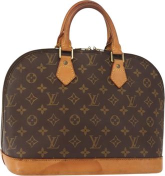 Louis Vuitton Alma Handbag Monogram Canvas Brown Canvas Handbag (Pre-Owned)