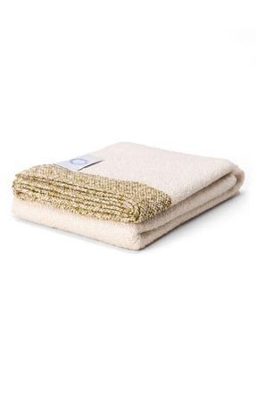 Ettitude Luxe Boucl&eacute; Hand Towel in Natural & Brass at Nordstrom, Size Bath Towel