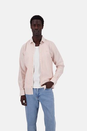 Colours & Sons Langarmhemd COLOURS & SONS colours & sons Langarmhemd Shirt-Soft Oxford Stripes, Herren, Gr. XL, N-Gr, rosa, Obermaterial: 100% Baumwolle CO., Hemden 
