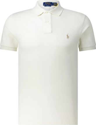 Polo Ralph Lauren Slim-Fit Poloshirt - Heren - Polos - Beige - XL - Leer - Tops