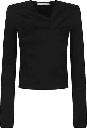 Iro Mala Long Sleeve Top - Dames - Blouses - Zwart - S - Katoen - Overhemden