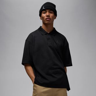 Nike Jordan Mens Jordan Brooklyn Polo in Black | IB1041-010