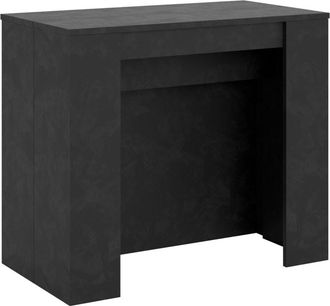 Itamoby Consola extensible 90x48/296 cm efecto madera antracita espatulado