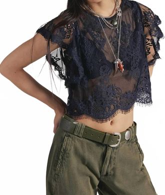 Free People Lunar Ash Top In Black